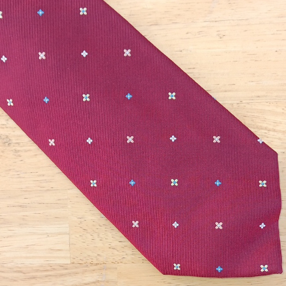 Enzo Bella Classic Burgundy Patterned Men's Tie